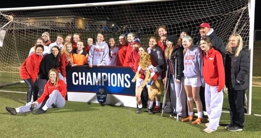 Tim Nash with Page girls soccer